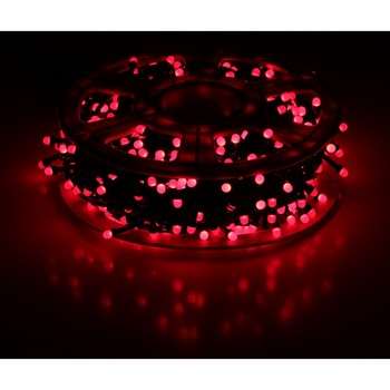 Instalatie de Craciun, Liniara, 50 m, 500 leduri Q8, Rosu, SDX, 6025R / ghirlanda exterior Instalatie de Craciun, Liniara, 50 m, 500 leduri Q8, Rosu, SDX, 6025R / ghirlanda exterior