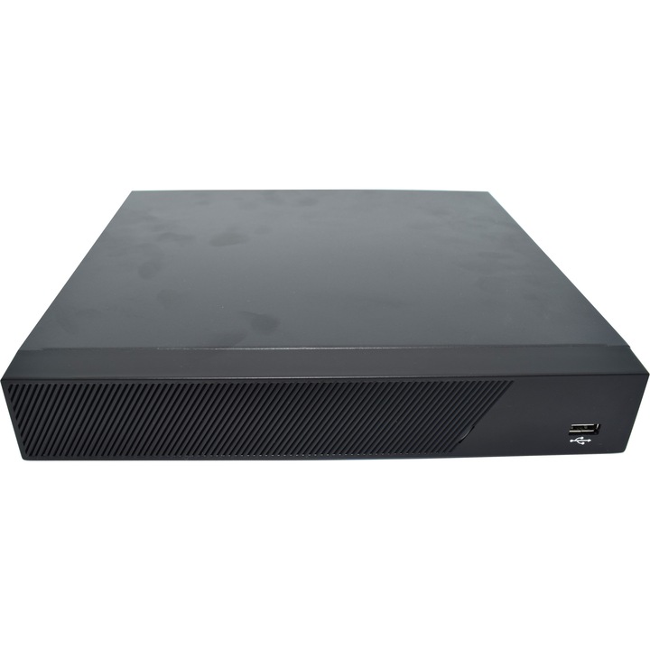 DVR 4 porttal NovoCam® Venovoo ADVR7004T MHE, univerzálisan kompatibilis, memória 6 GB-ig, LAN, USB, 1080P támogatás, HDMI/VGA, Fekete