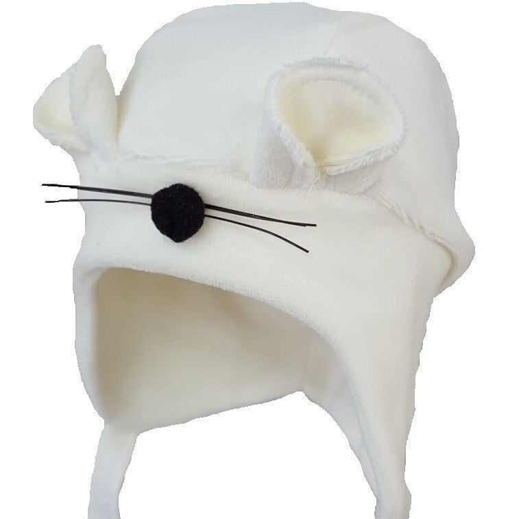 Caciula Mic Pitic C142NN din catifea cu mustati, ecru, 42 cm