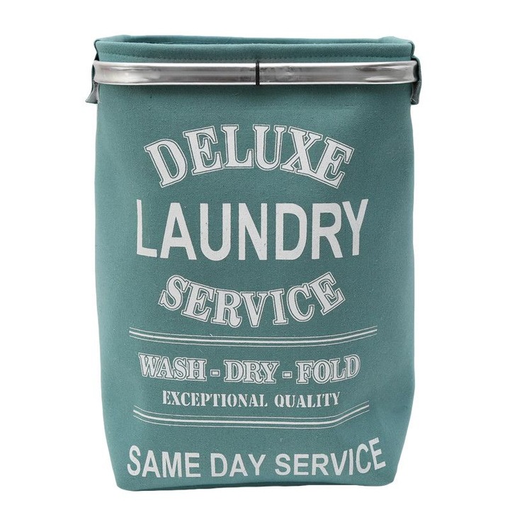 Cos rufe patrat RAKI USKARAN baie cu cadru aluminiu 35x35xH50cm verde