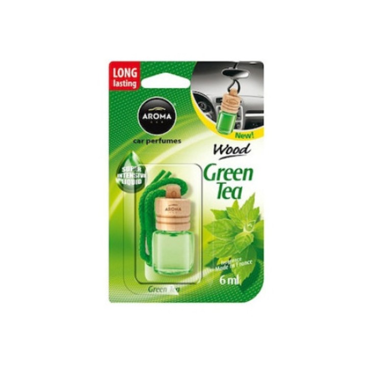 Aroma légfrissítő, fadugós üvegben, Green Tea aroma