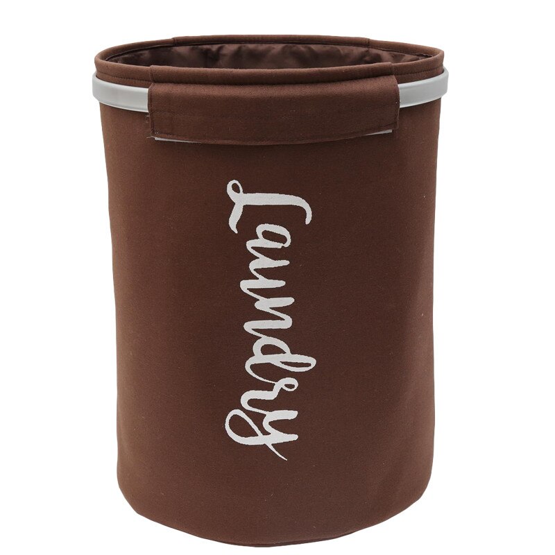 Cos rufe rotund RAKI USKARAN baie cu cadru aluminiu 39xH50cm cafea