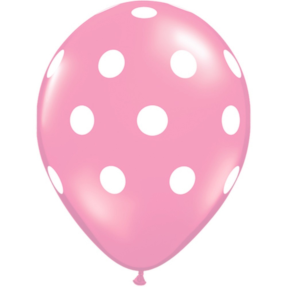 Baloane latex roz inscriptionate Big Polka Dots, Radar GI.DOTS.ROZ