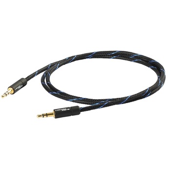 Cablu Black Connect Jack 3.5mm - Jack 3.5mm MK2 Super-Slim 1.0m Cablu Black Connect Jack 3.5mm - Jack 3.5mm MK2 Super-Slim 1.0m