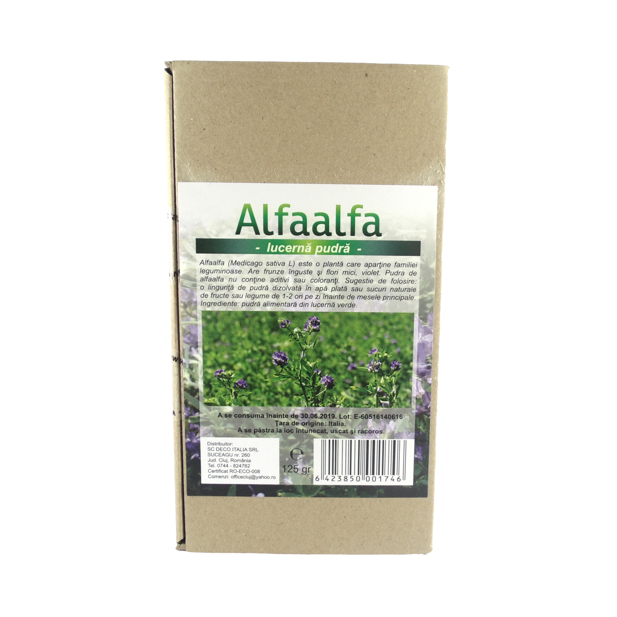 Alfaalfa - lucerna pulbere Eco, 200 g