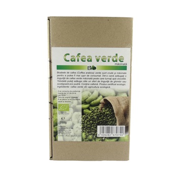 Cafea verde macinata - Bio, 250 g Cafea verde macinata - Bio, 250 g