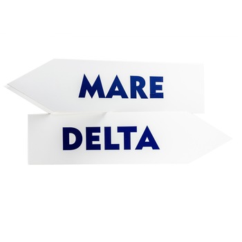 Set sageti mare/delta , alb/albastru Set sageti mare/delta , alb/albastru