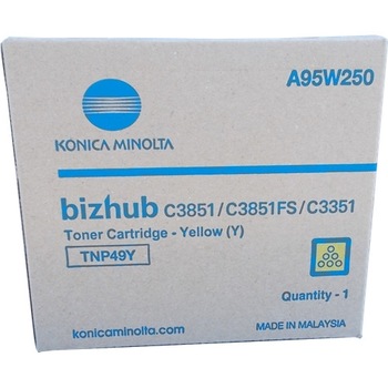 Toner Konica Minolta TNP-49Y, 12000 pag, Galben, Bizhub C3351 C3851 C3851FS Toner Konica Minolta TNP-49Y, 12000 pag, Galben, Bizhub C3351 C3851 C3851FS