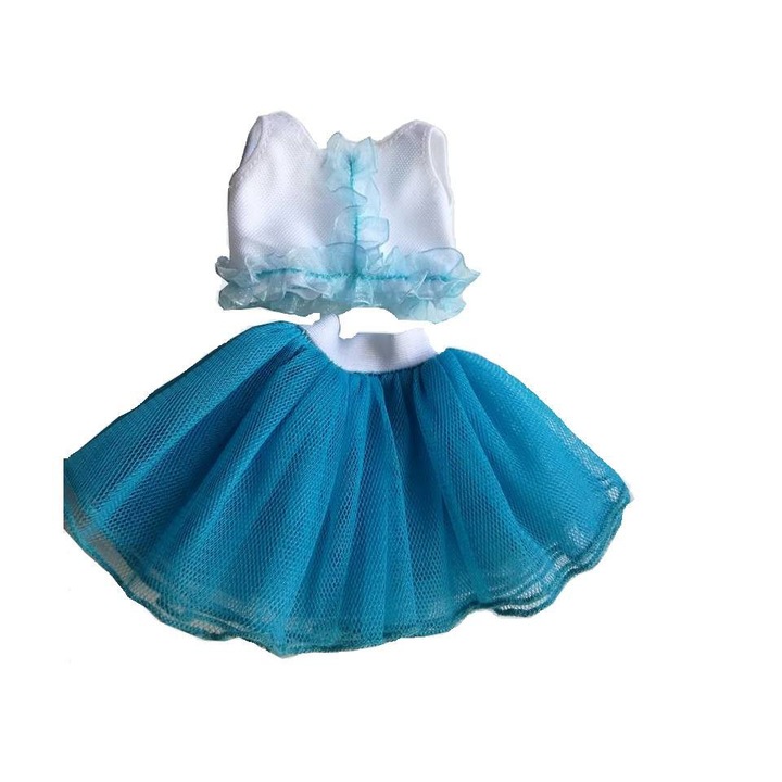 Costum pentru papusi, balerina, bleu