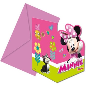 Set 6 invitatii pentru petrecere Minnie Mouse Set 6 invitatii pentru petrecere Minnie Mouse