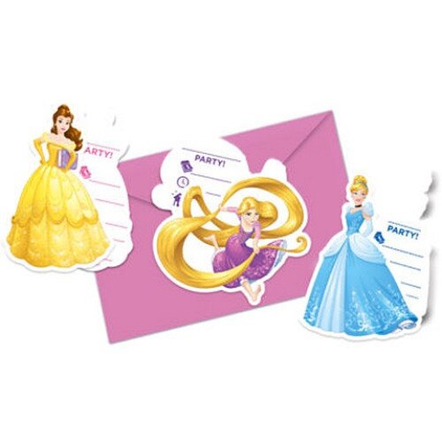 Set 6 invitatii pentru petrecere Printesele Disney