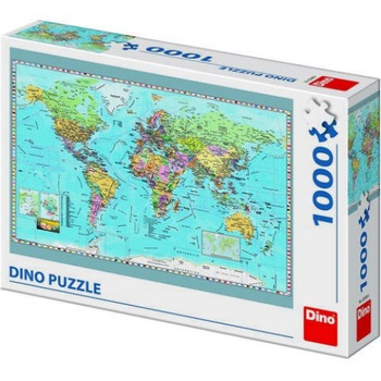 Puzzle clasic pentru copii - Harta politica a lumii - 1000 piese Nebunici Puzzle clasic pentru copii - Harta politica a lumii - 1000 piese Nebunici