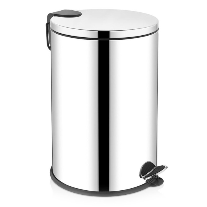 Cos de gunoi Esenia, cu pedala, din inox, 5 litri