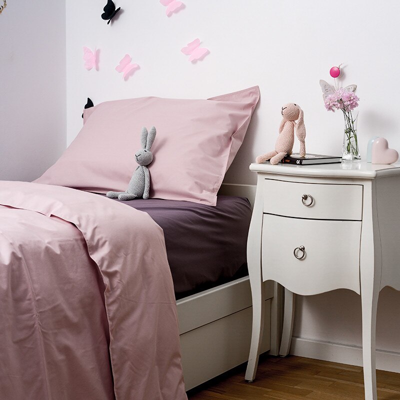 Set de lenjerie copii MAUVE & BRUMI, Greige, 3 piese, 100% bumbac percale