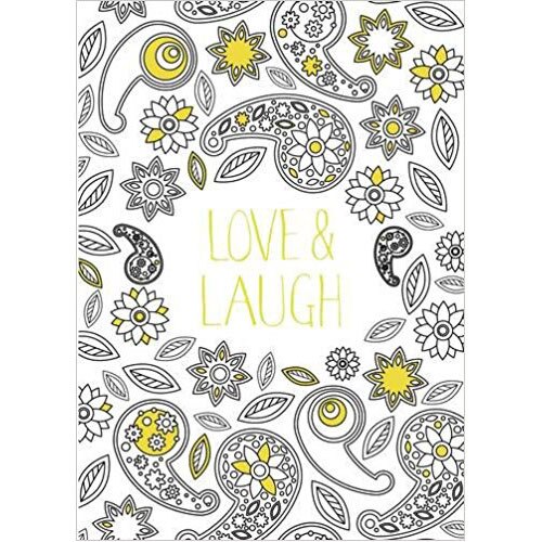 Felicitare cu 8 pagini de colorat - Love Laugh