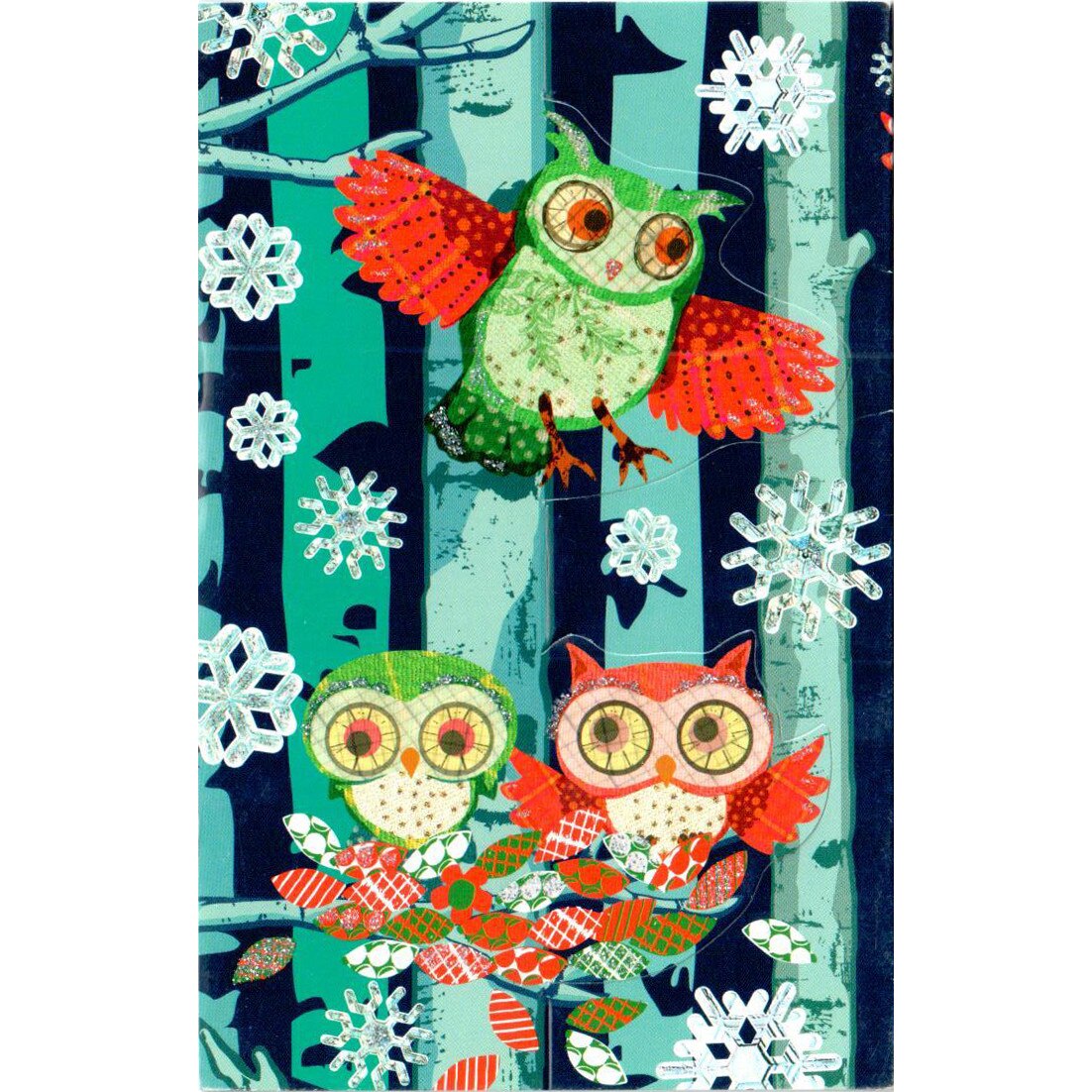 Felicitare - Wook Owls Tri-fold