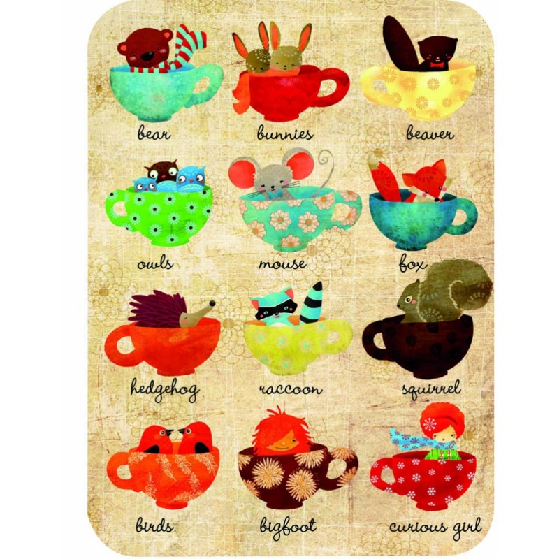 Felicitare Eclectic - Teacups In The Forest