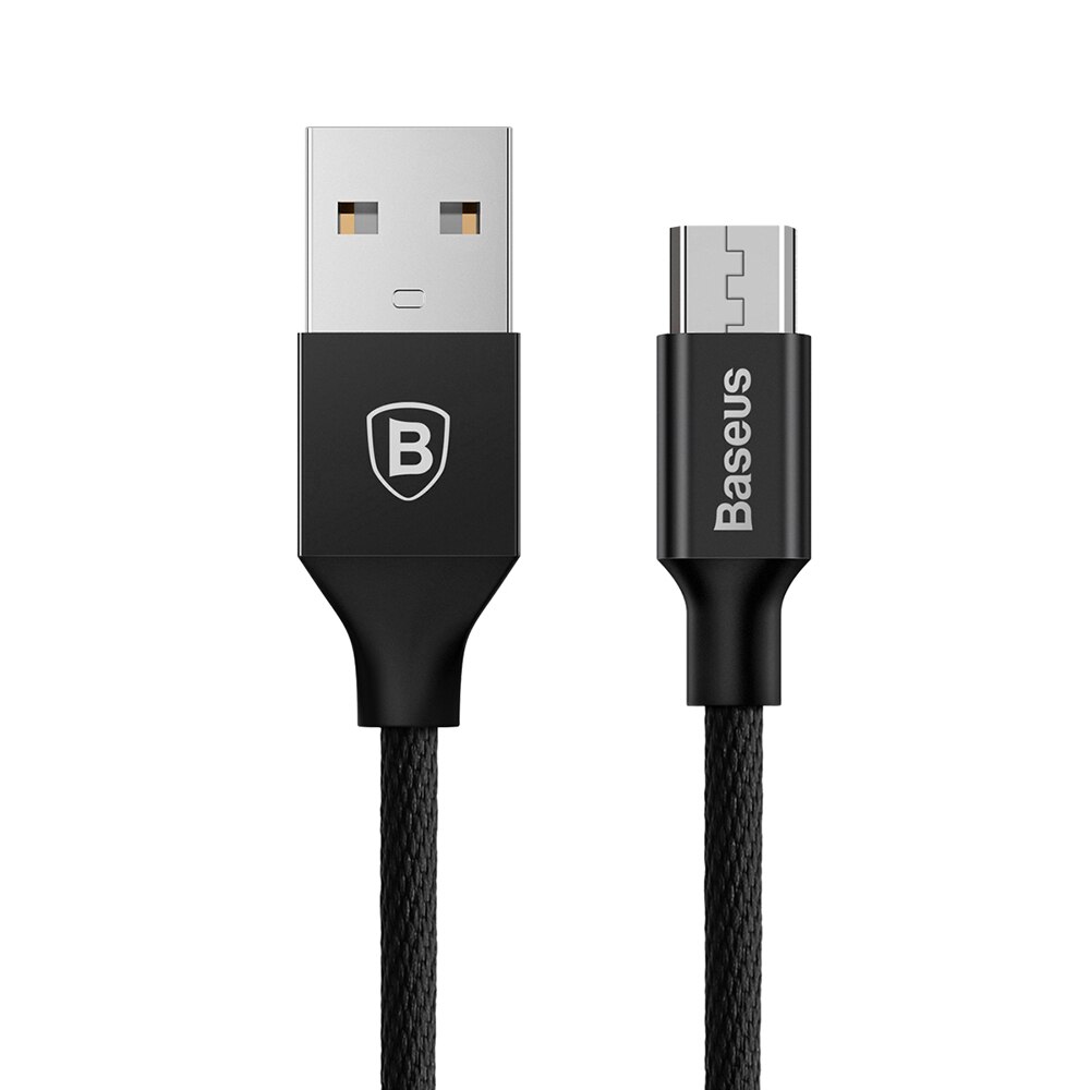 Cablu Baseus Yiven MicroUSB, Negru, 1m, output 2A, impletitura textila