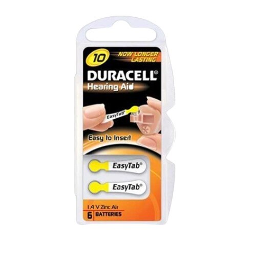Set 6 baterii auditive zinc-aer Duracell DA10