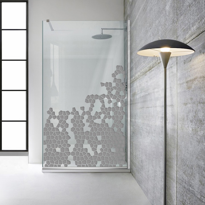 AQUA ROY- inox zuhanyfal, 120x195 cm, vízkő elleni kezeléssel, 8 mm vastag víztiszta üveg, NANO modell