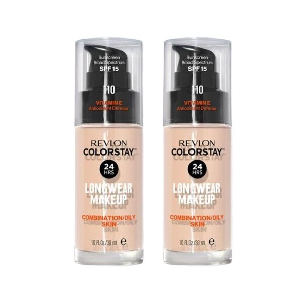 Revlon Colorstay Foundation 24H | Für Normale Bis Trockene Haut, SPF 20 | Farbe 110 Ivory, 2er Pack