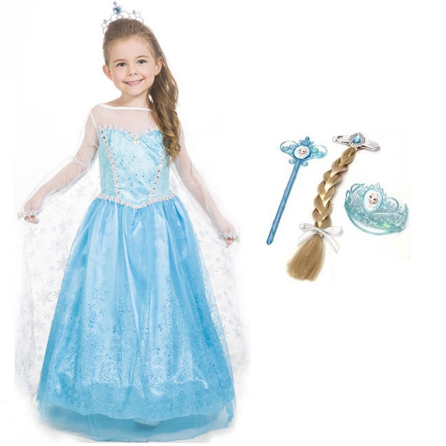 Pachet Elsa: Rochie frumoasa Printesa a Ghetii + Set pentru par