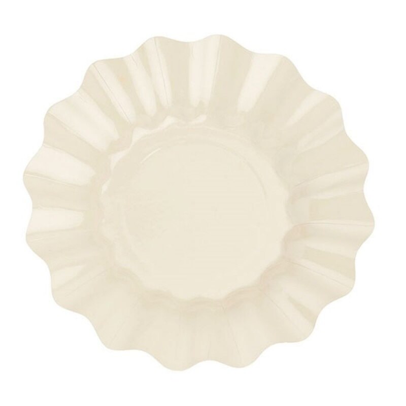 Farfurii petrecere carton ivory - 21 cm, Radar 63681, set 8 bucati