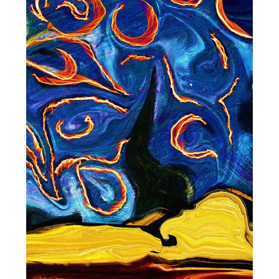 Tablou Canvas, Abstract, 60 x 80 cm, Rama lemn, Multicolor