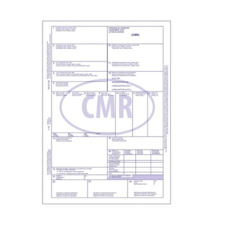 Комплект от 10 CMR карнета, Формат А4, 3 копия, 50 комплекта/карнет ...