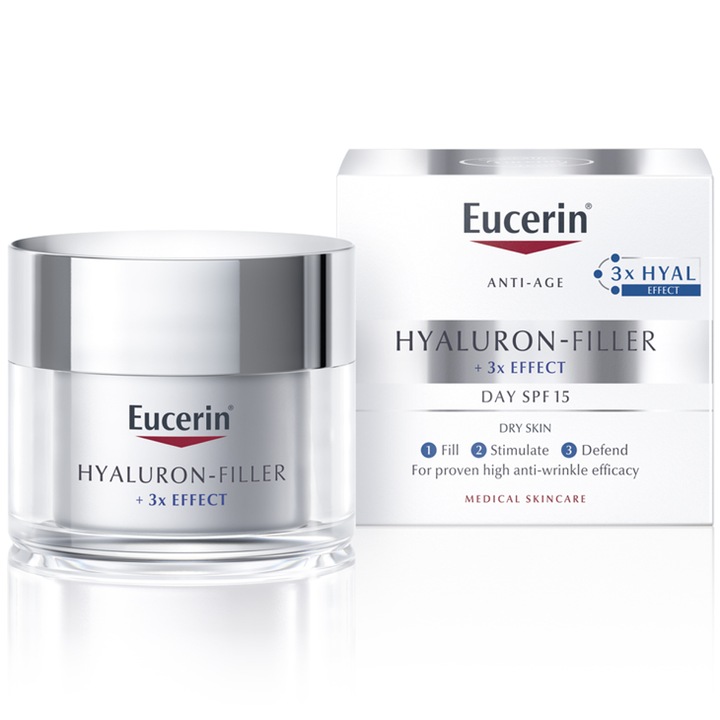 Дневен крем Eucerin Hyaluron-Filler SPF15, 50 мл