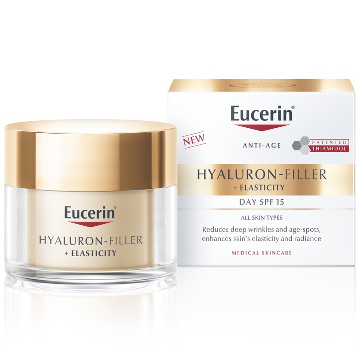 Crema de zi Eucerin Hyaluron-Filler + Elasticity SPF15, 50ml