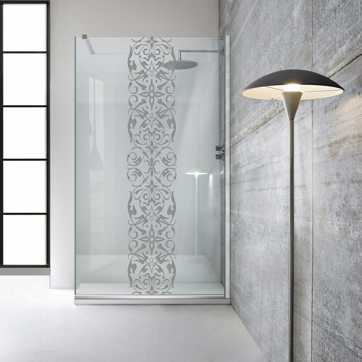 Aqua Roy ® INOX 110x195 cm zuhanyfal, incolor Regency Classic modell, 8 mm víztiszta biztonsági üveg, vízkő elleni kezeléssel
