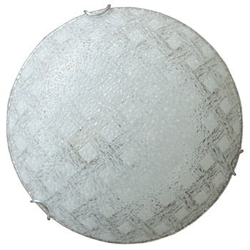 Plafoniera din sticla, keten cristal, Alba, 40cm Plafoniera din sticla, keten cristal, Alba, 40cm