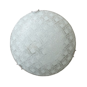 Plafoniera din sticla, model keten, Alba, 40cm Plafoniera din sticla, model keten, Alba, 40cm