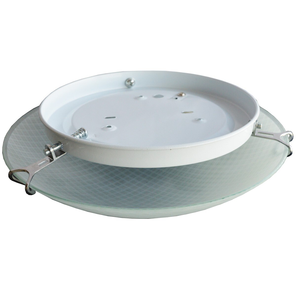 Plafoniera din sticla, model keten, Alba, 30cm