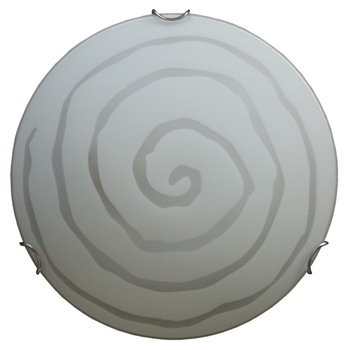 Plafoniera din sticla, Model spirala, Alba, 25cm Plafoniera din sticla, Model spirala, Alba, 25cm