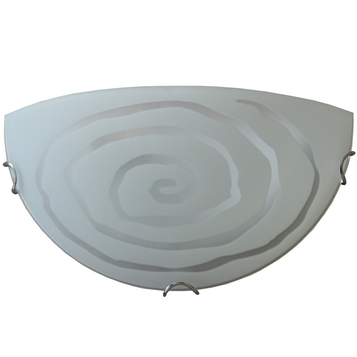 Plafoniera jumatate din sticla, Alba