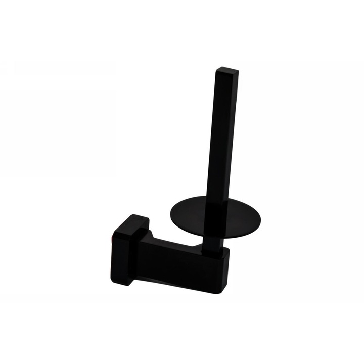 Suport rezerva hartie igienica Alya, Gama Premium, aluminiu eloxat, Negru