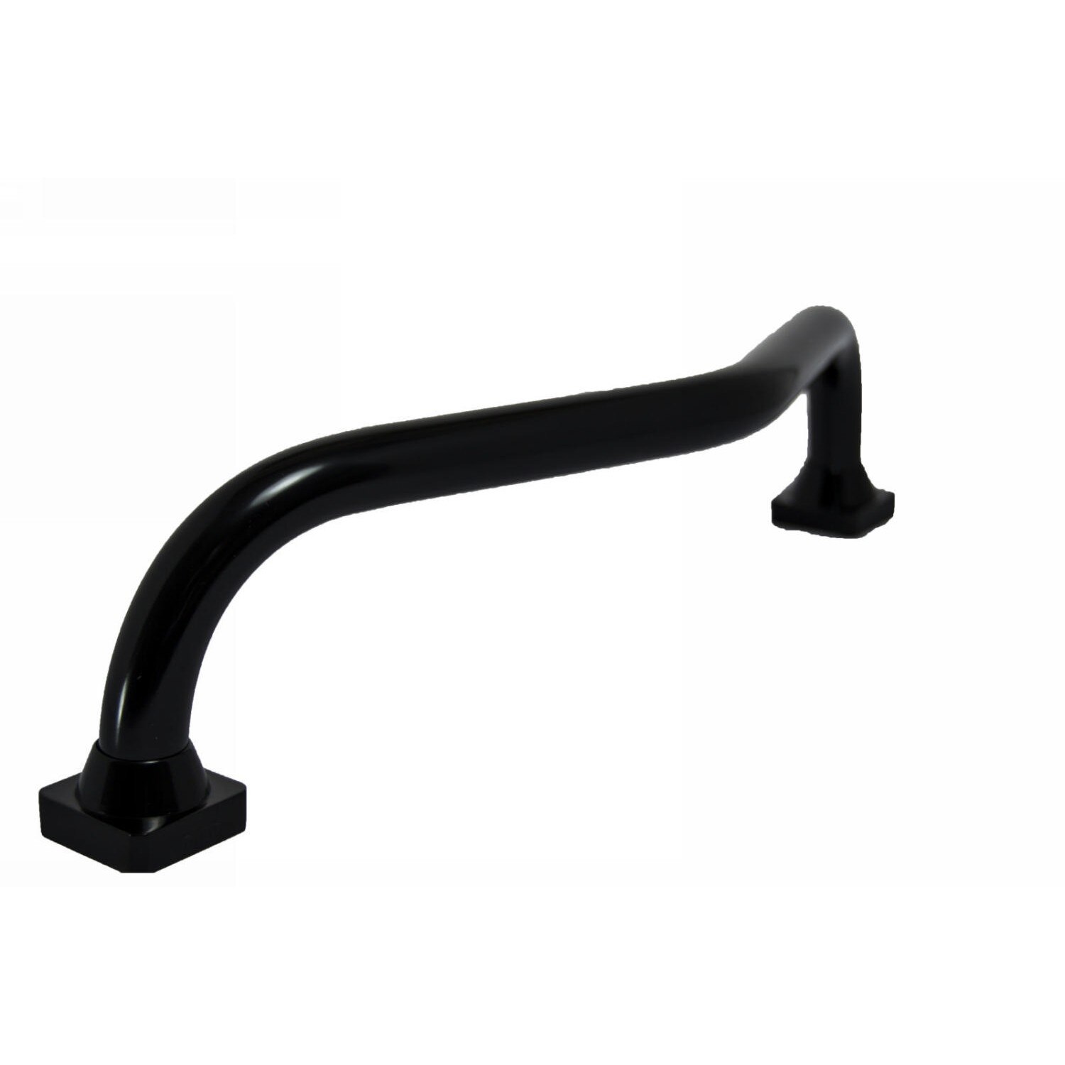 Maner unghiular cada Alya, Gama Premium, aluminiu eloxat, Negru