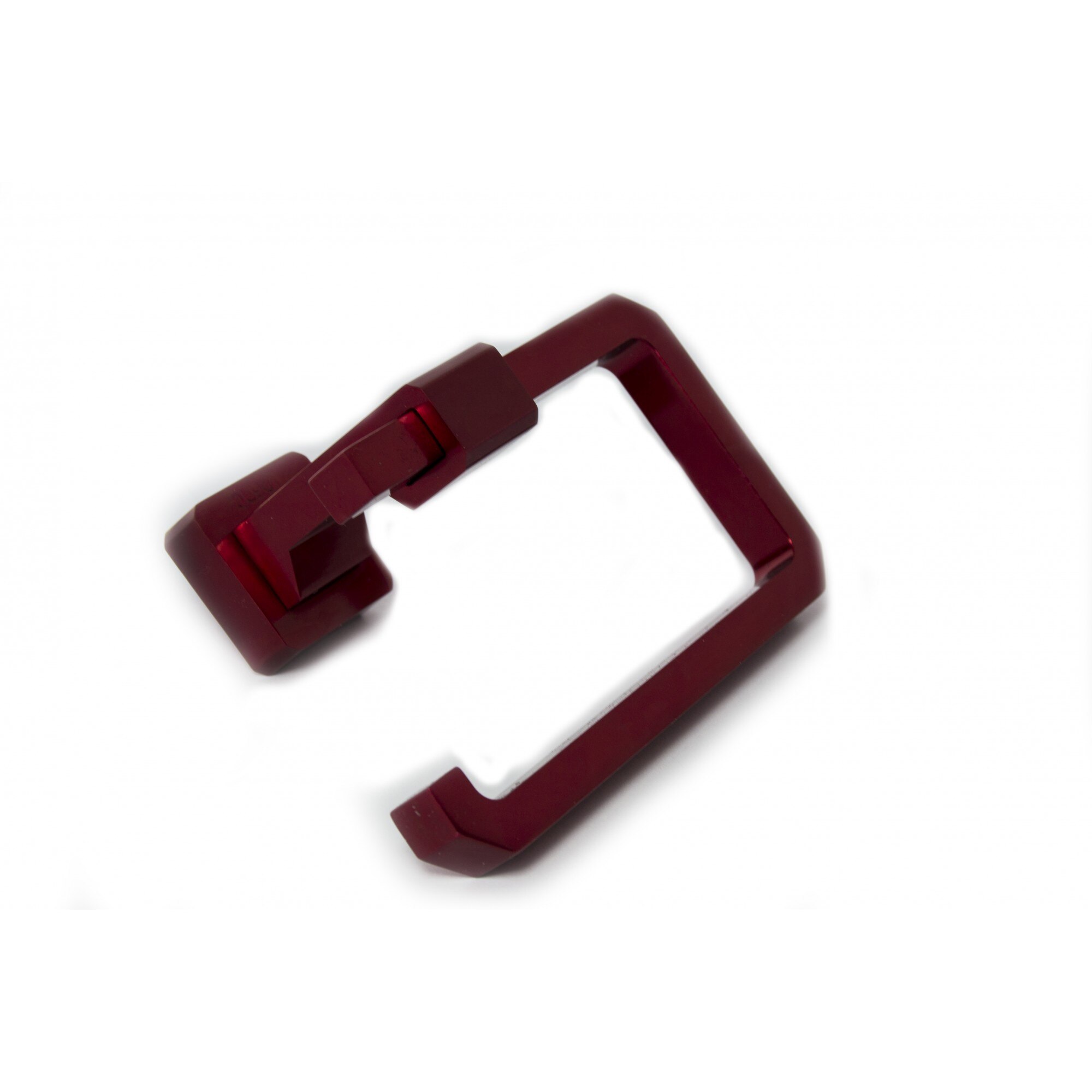 Suport rectangular hartie igienica Alya, Gama Premium, aluminiu eloxat, Rosu