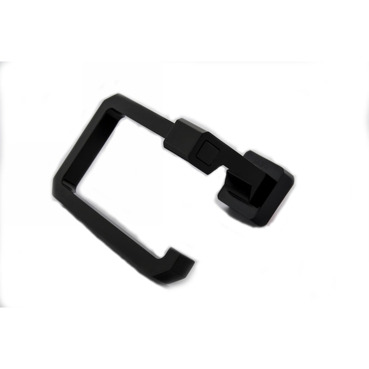 Suport rectangular prosop Alya, Gama Premium, aluminiu eloxat, Negru