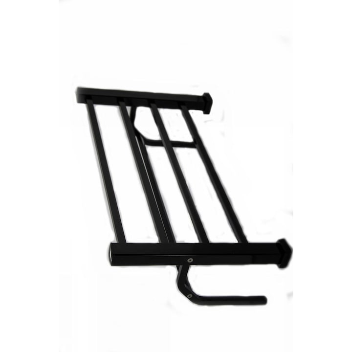 Etajera si Suport prosoape Alya, Gama Premium, aluminiu eloxat, Negru