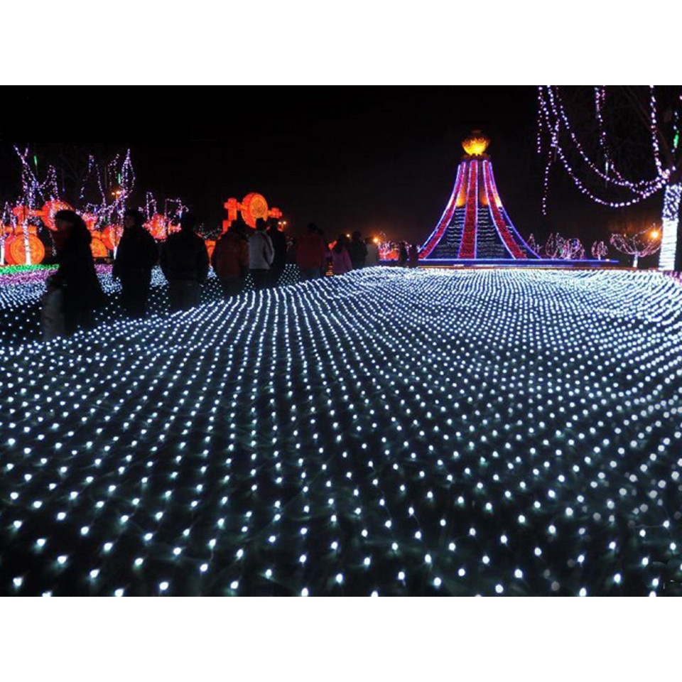 Instalatie de Craciun 3 m x 3 m , Plasa, Alb Rece, 360 leduri, SDX, 6017W