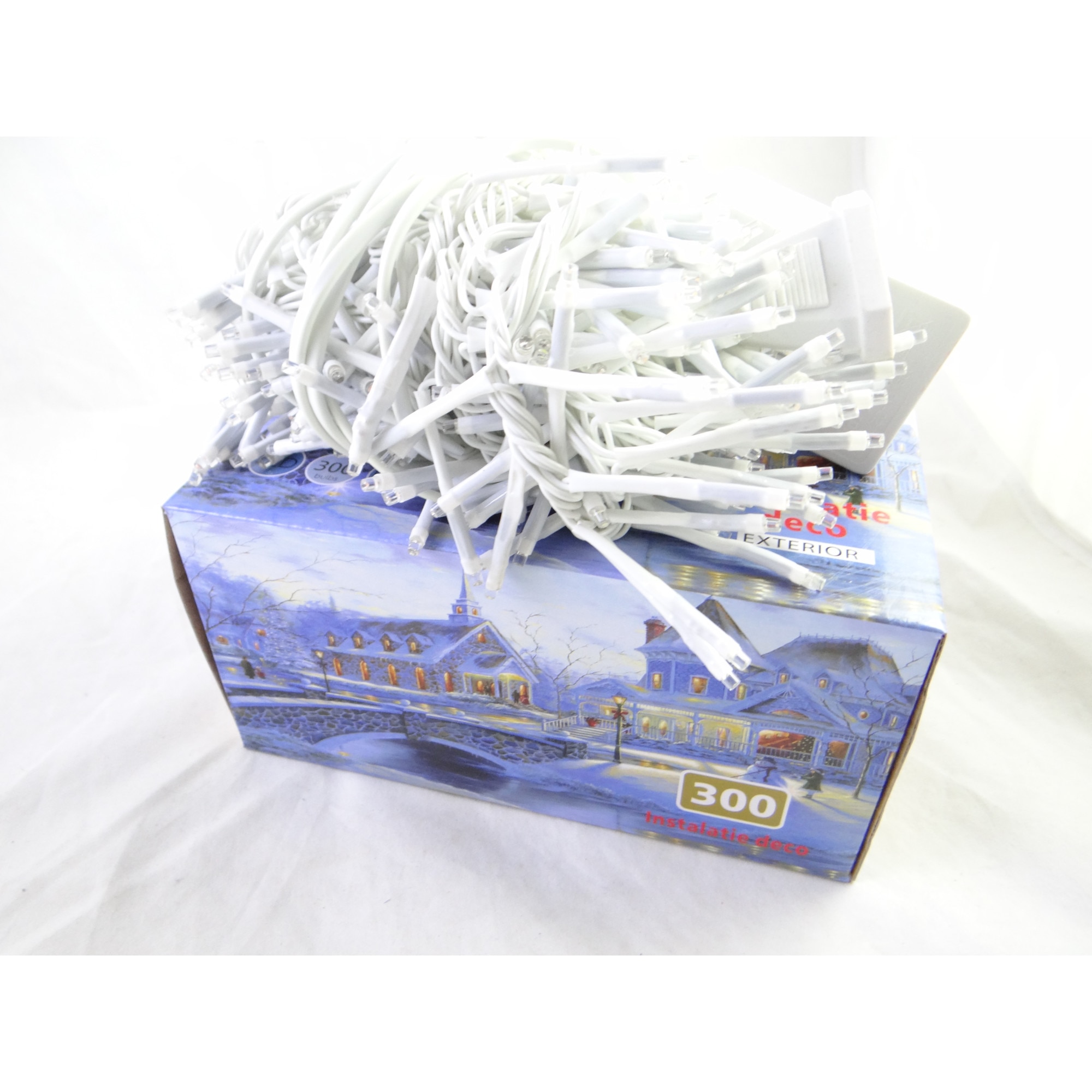 Instalatie de Craciun, Liniara firecracker, Alb Cald, 300 leduri, 2,8 m, SDX / instalatie luminoasa / ghirlanda brad 6010WW