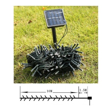 Instalatie de Craciun, liniara 10 m, cu incarcare solara Alb Rece, 100 leduri, SDX 8009W, voltaic Instalatie de Craciun, liniara 10 m, cu incarcare solara Alb Rece, 100 leduri, SDX 8009W, voltaic