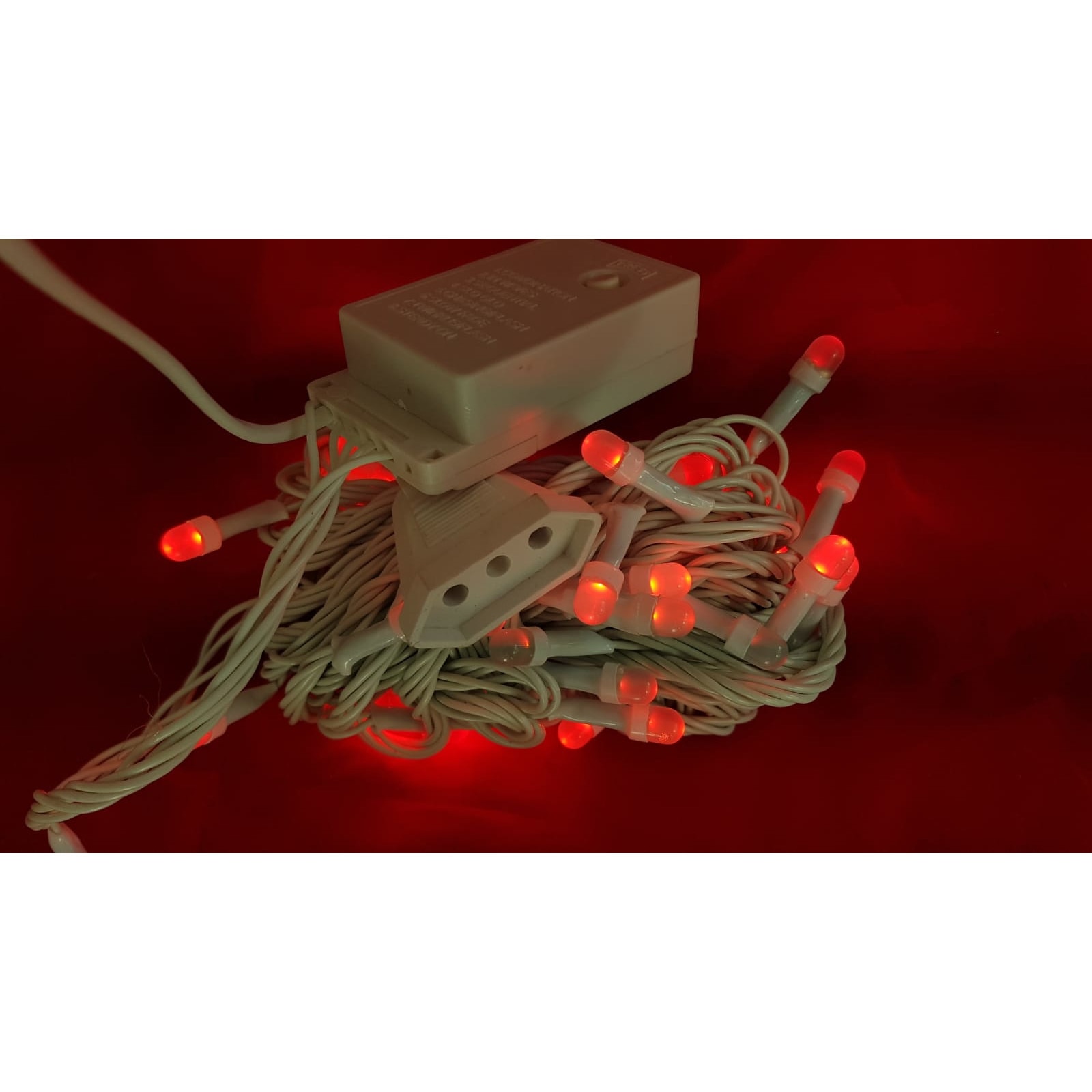 Instalatie de Craciun, Liniara, 8 m, Rosu, 50 leduri Q8, SDX, 5808R / instalatie luminoasa de brad / ghirlanda craciun