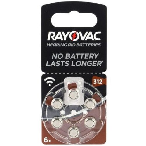 Set 6 baterii auditive zinc-aer Rayovac Acoustic Special 312