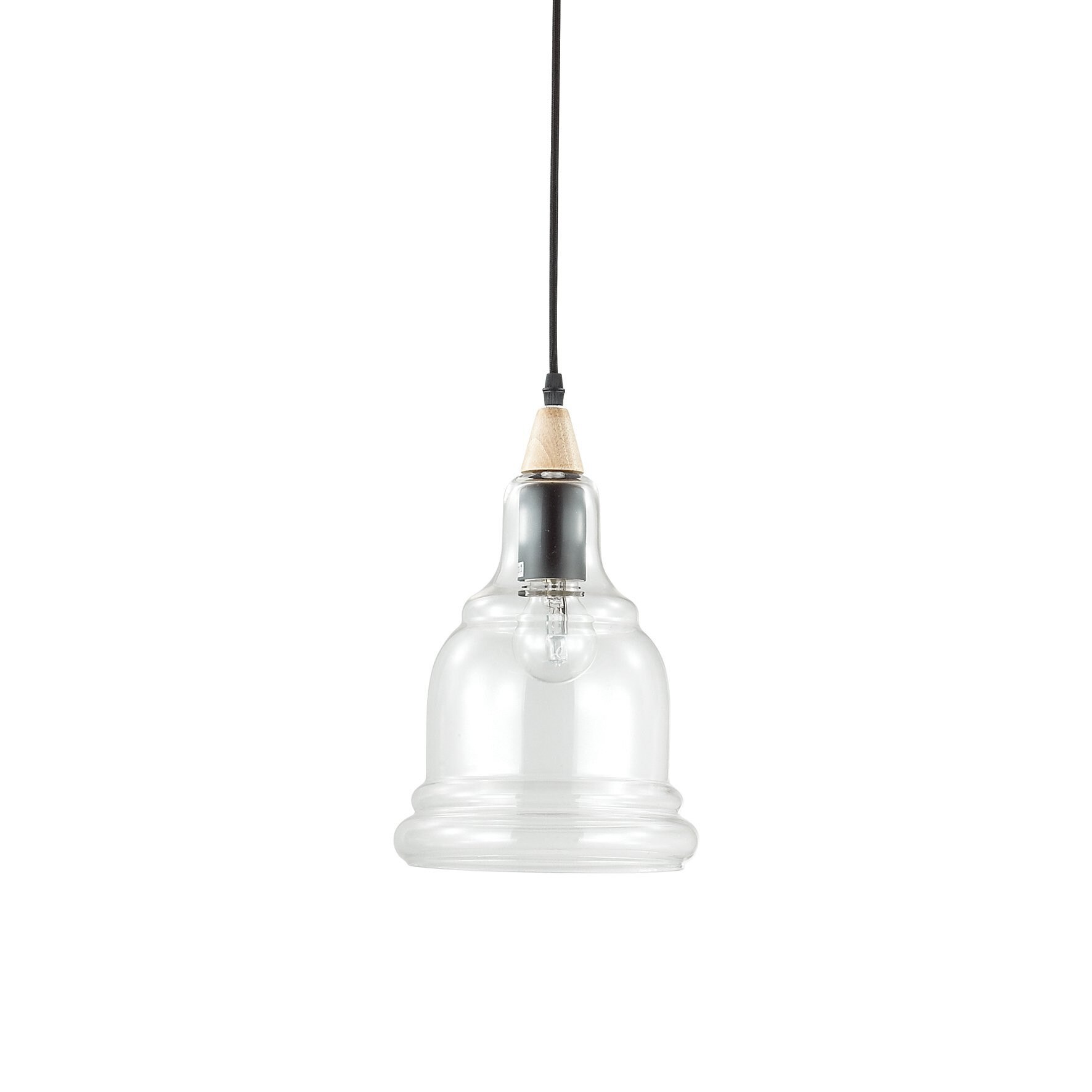 Lustra GRETEL SP1,IDEAL LUX,metal si sticla si lemn