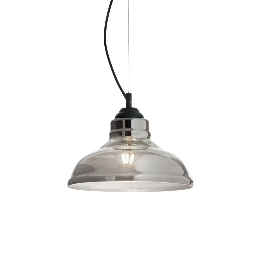 Lustra BISTRO SP1, IDEAL LUX,metal si sticla, Fumuriu