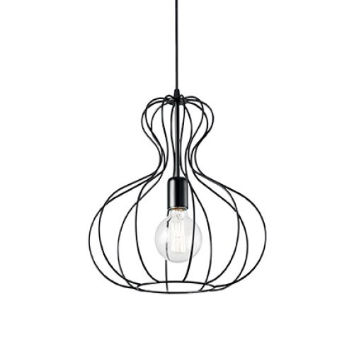 Lustra suspendata AMPOLLA 166209, Ideal Lux, cupru, 1 x 60W E27